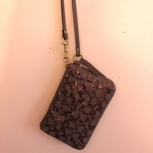 Coach Sequin Wristlet